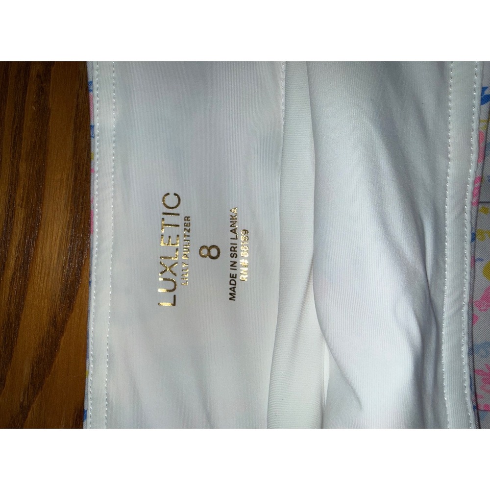Lilly Pulitzer Luxletic Women 8 White Pink Coastal Print Pleated Tennis Skort - Picture 6 of 9